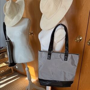 Calvin Klein Two-Tone Gray and Black Tote
